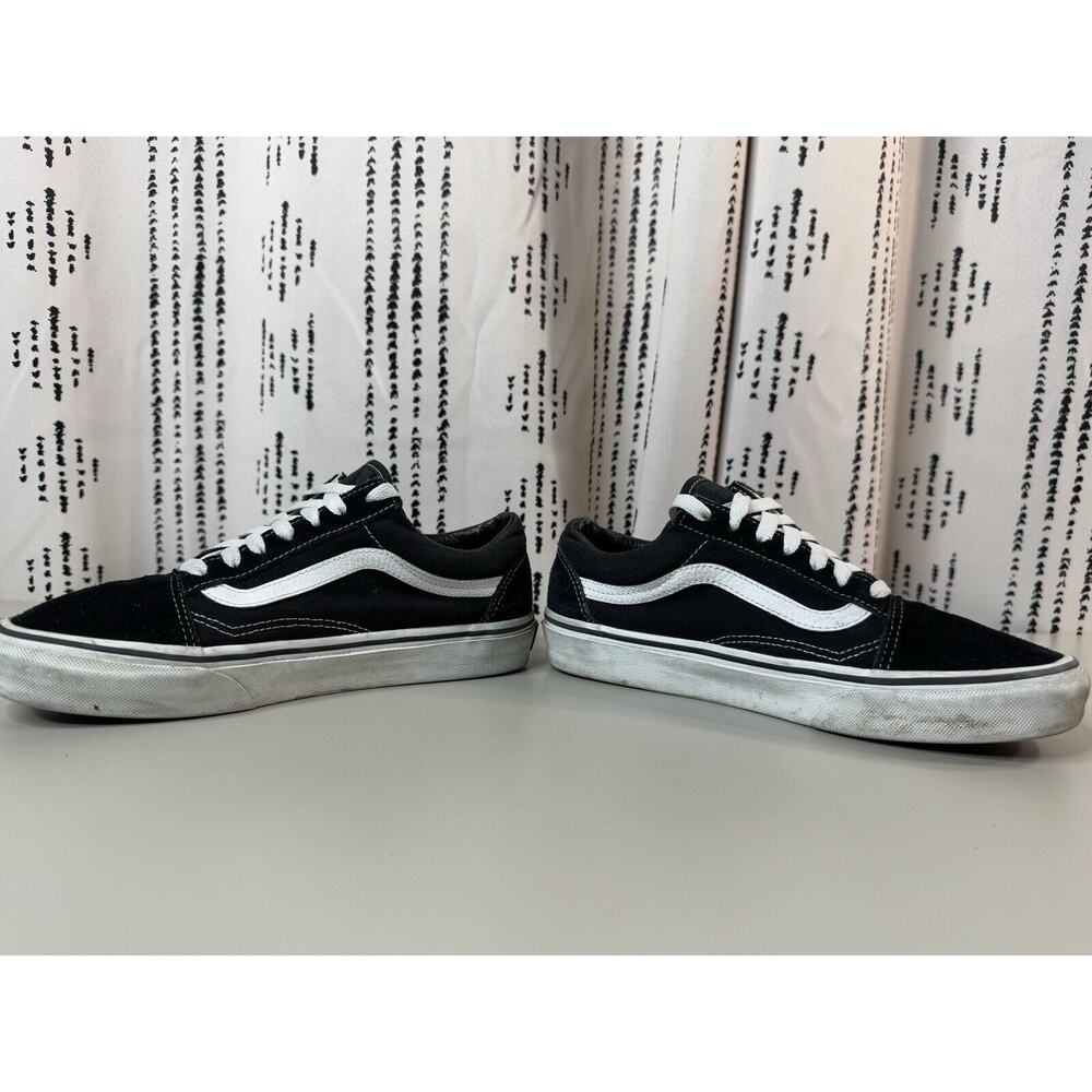 Vans Old Skool Lace Ups Shoes 6 M 7.5 W Black Suede Thrashed Rock WornIn Classic - Picture 4 of 14